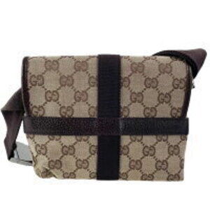 Gucci Tan Brown Belt Bag Waist Body Beige Crossbody Bag Canvas GG